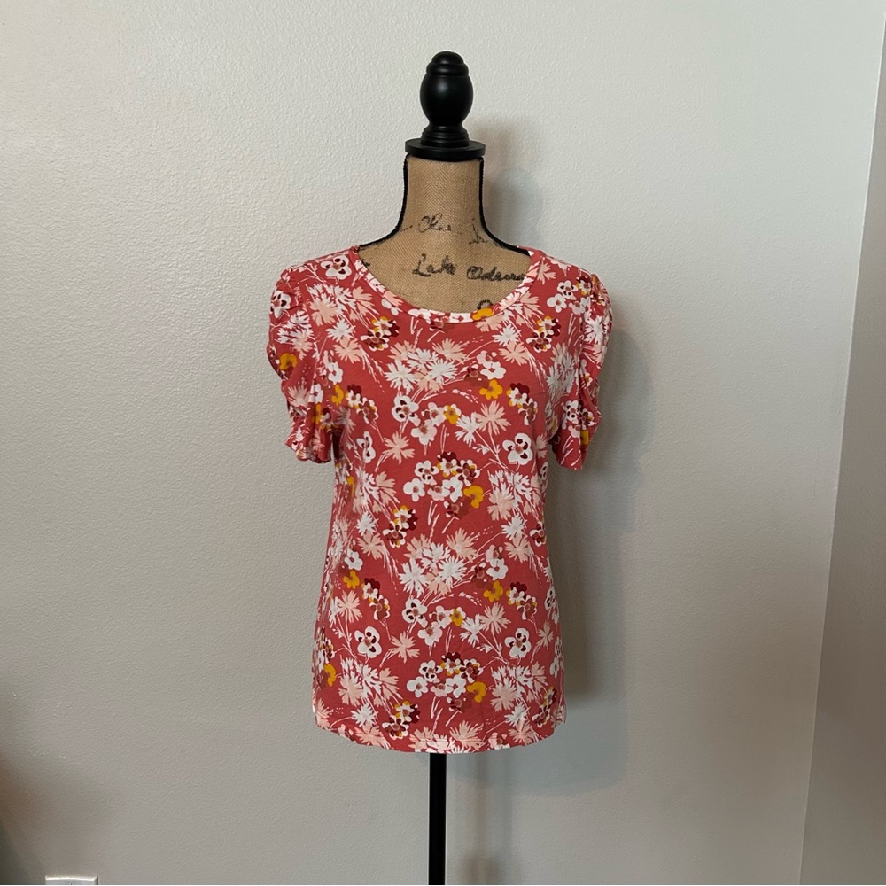 LOFT Pink Floral Blouse